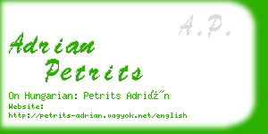 adrian petrits business card